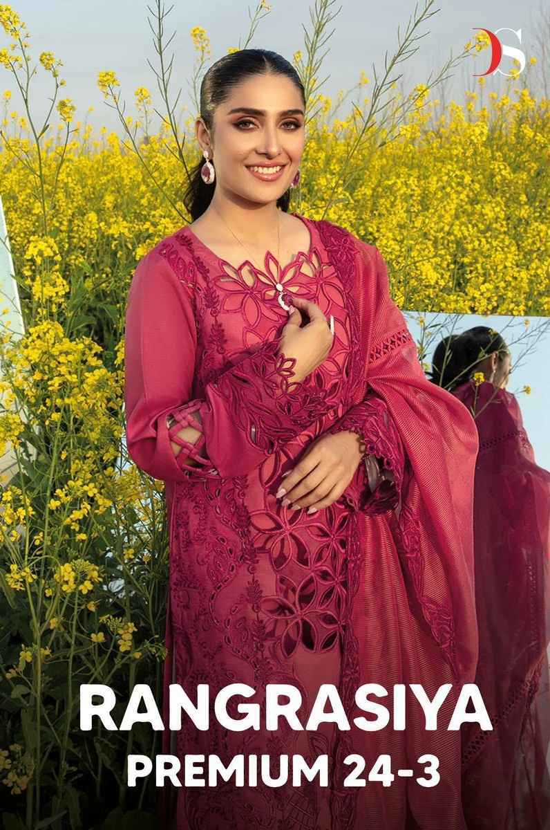 Deepsy Rangrasiya Premium Lawn 24-3 Cotton Salwar Kameez Wholesale Price ( 4 Pcs Catalog )