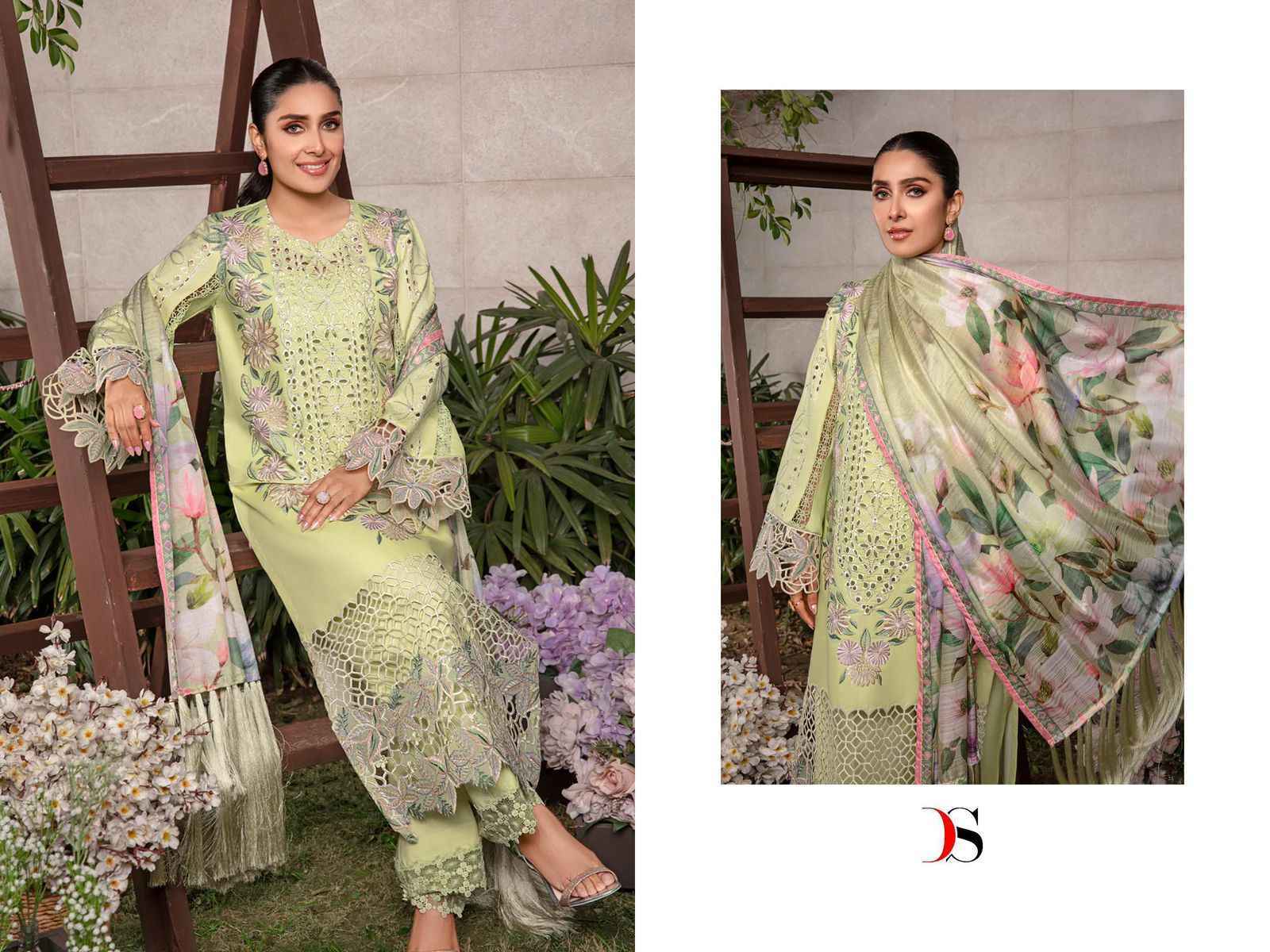 Deepsy Rangrasiya Premium Lawn 24-3 Cotton Salwar Kameez Wholesale Price ( 4 Pcs Catalog )