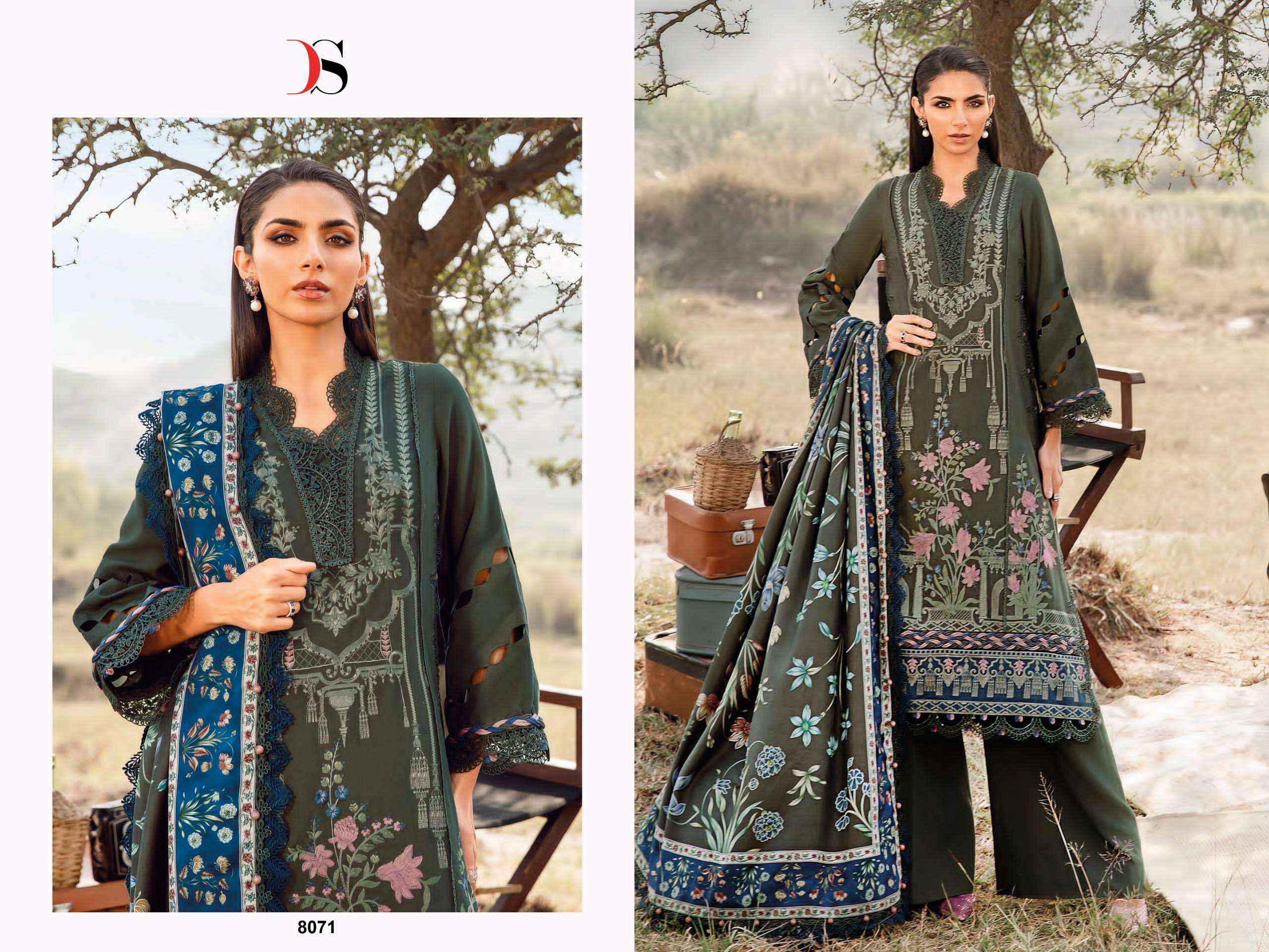 DEEPSY SUITS MARIA B EMBROIDERED VOL 2 RAYON DRESS MATERIAL ( 6 PCS CATALOG )