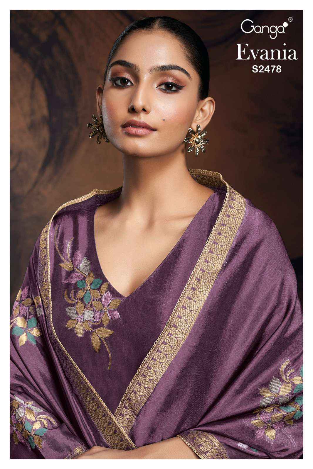 Ganga Fashion Evania 2478 New Colors Designer Jacquard Silk Suit Salwar Kameez Wholesale Price ( 4 Pcs Catalog )