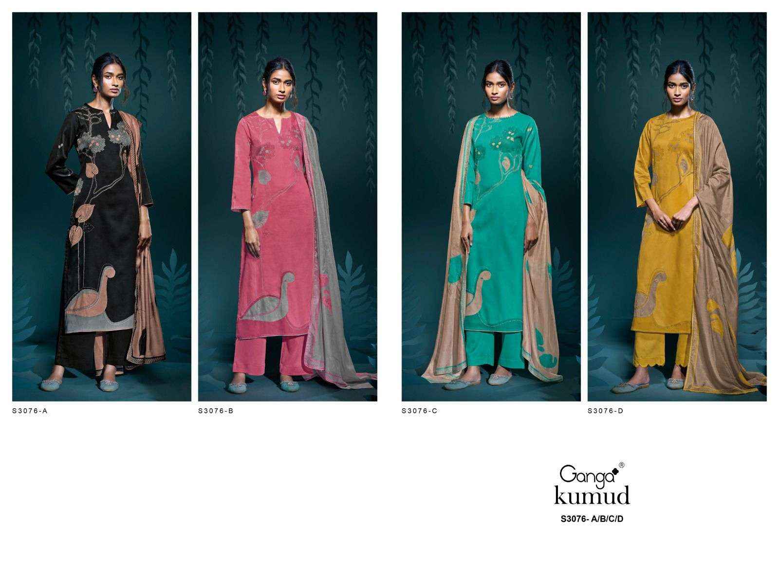 Ganga Fashion Kumud 3076 Exclusive Cotton Ladies Suit Salwar Kameez Wholesale price ( 4 Pcs Catalog )