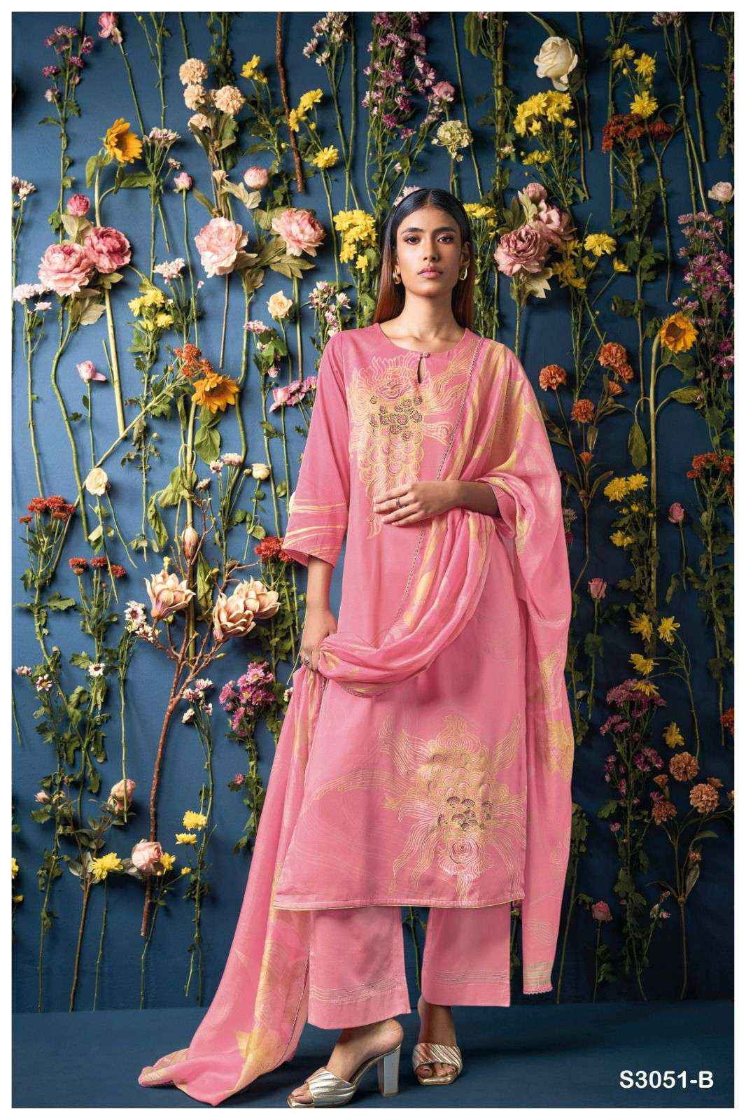 Ganga Fashion Lina 3051 Premium  Cotton Satin Suit Salwar Kameez Wholesale Price ( 4 Pcs Catalog )