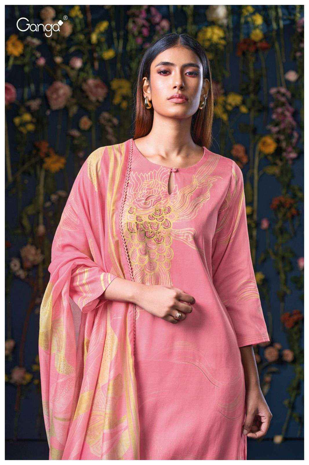 Ganga Fashion Lina 3051 Premium  Cotton Satin Suit Salwar Kameez Wholesale Price ( 4 Pcs Catalog )