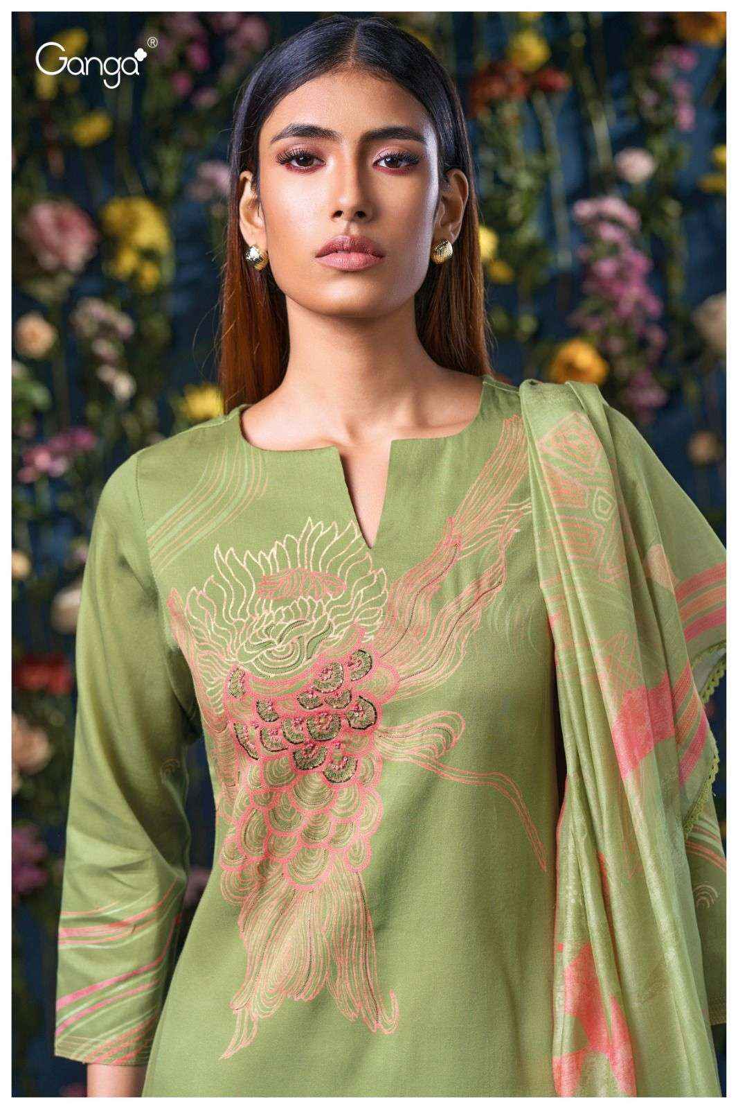 Ganga Fashion Lina 3051 Premium  Cotton Satin Suit Salwar Kameez Wholesale Price ( 4 Pcs Catalog )