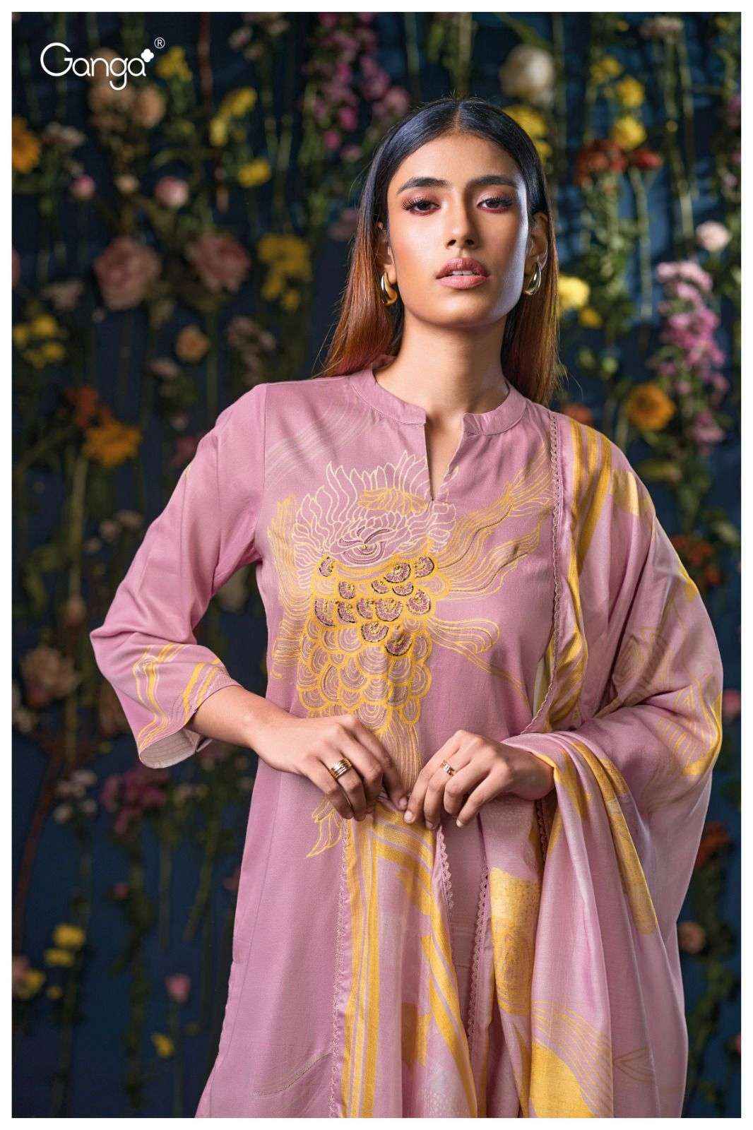 Ganga Fashion Lina 3051 Premium  Cotton Satin Suit Salwar Kameez Wholesale Price ( 4 Pcs Catalog )