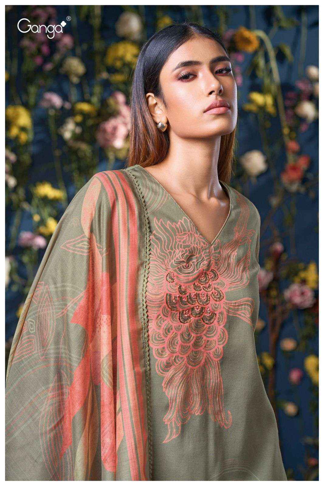 Ganga Fashion Lina 3051 Premium  Cotton Satin Suit Salwar Kameez Wholesale Price ( 4 Pcs Catalog )