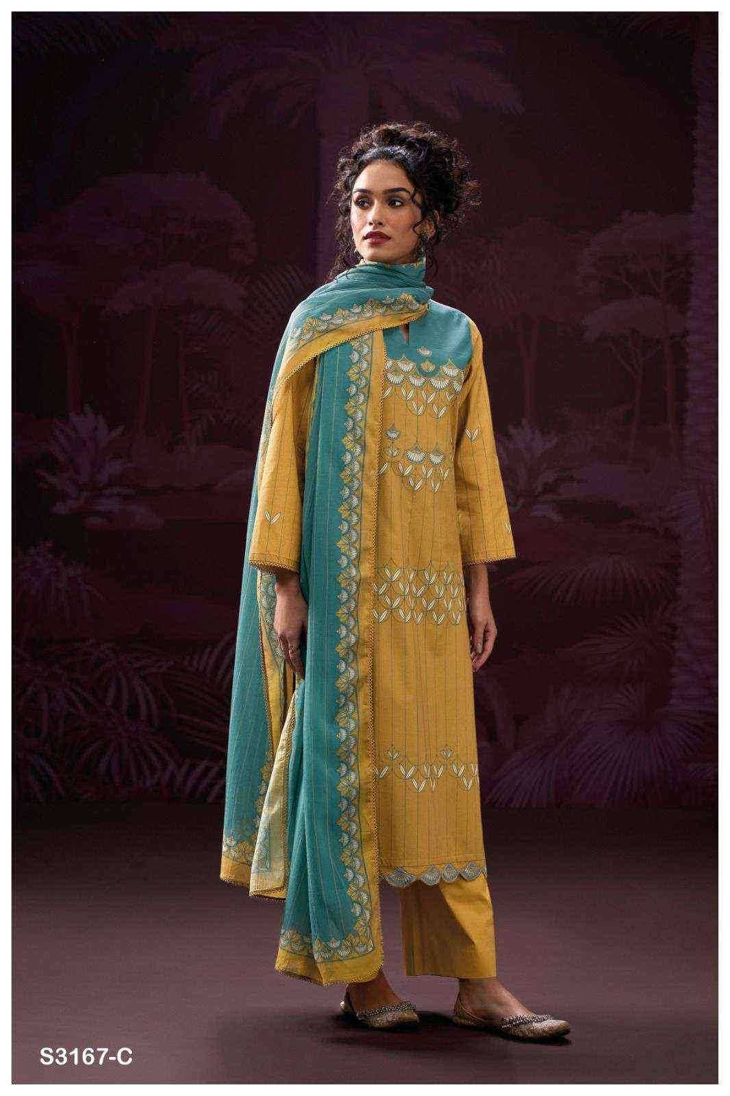 Ganga Sagnika 3167 Cotton Salwar Kameez Wholesale Price ( 6 Pcs Catalog )