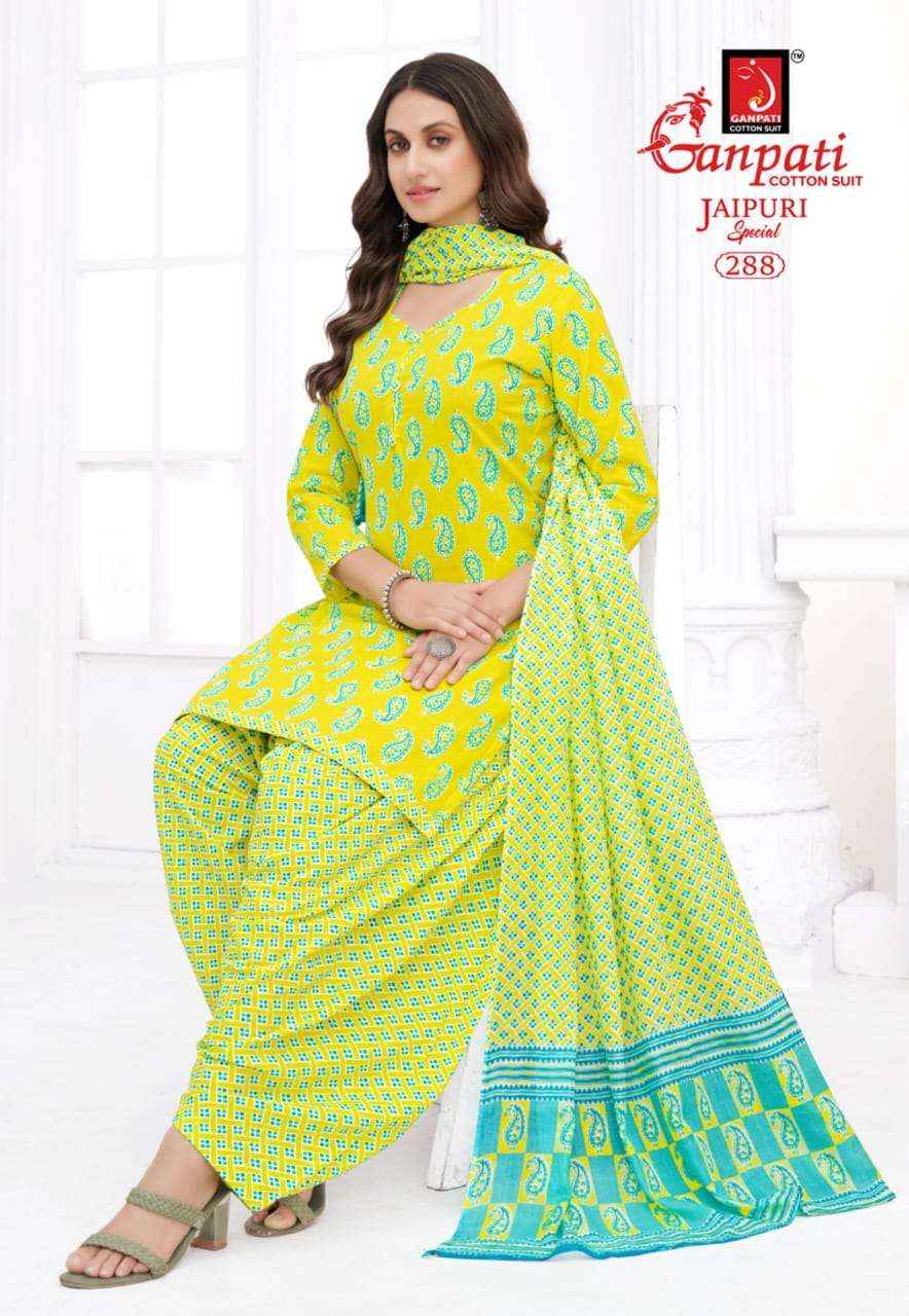 Ganpati Jaipuri Patiyala Special Vol 13 Pure Cotton Salwar Kameez Wholesale Price ( 15 Pcs Catalog )