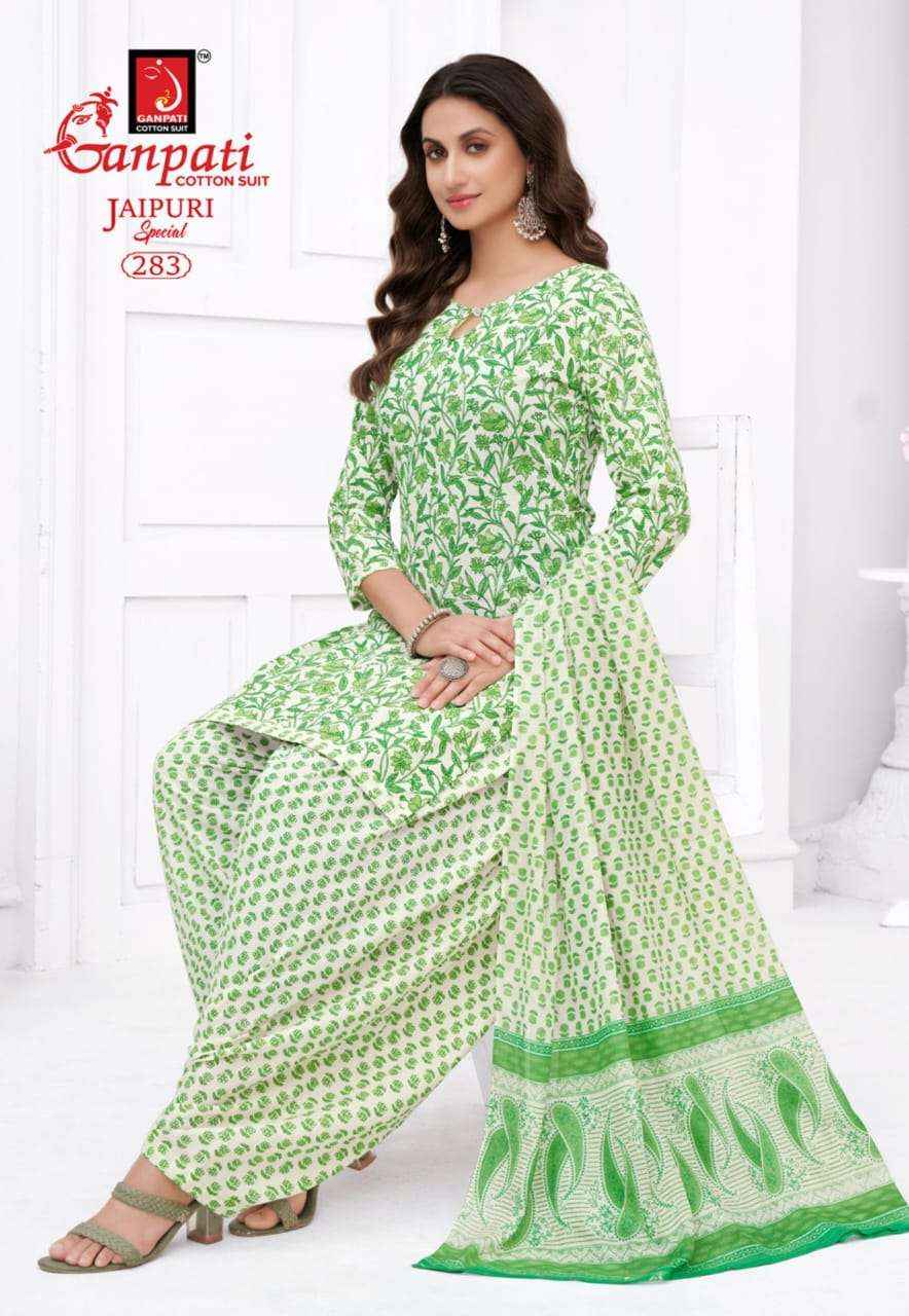 Ganpati Jaipuri Patiyala Special Vol 13 Pure Cotton Salwar Kameez Wholesale Price ( 15 Pcs Catalog )