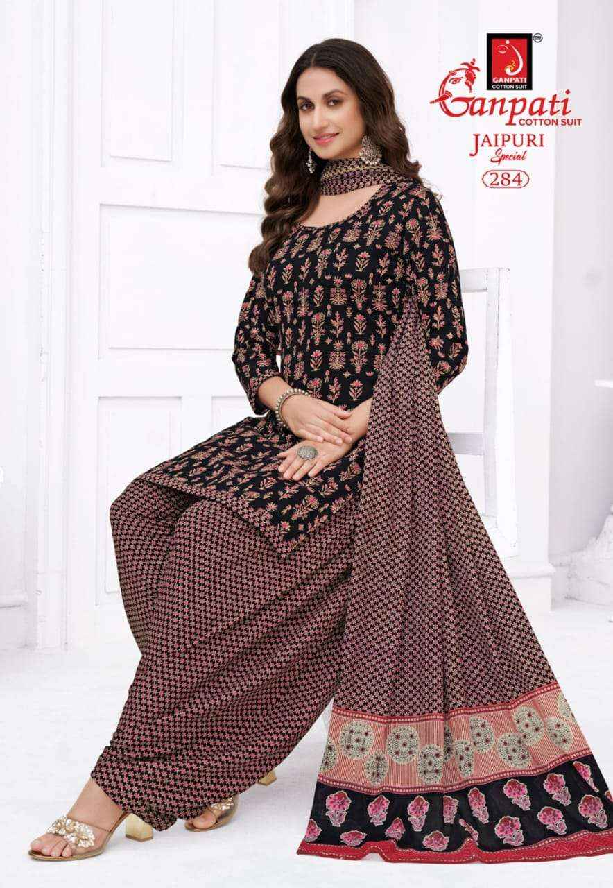 Ganpati Jaipuri Patiyala Special Vol 13 Pure Cotton Salwar Kameez Wholesale Price ( 15 Pcs Catalog )