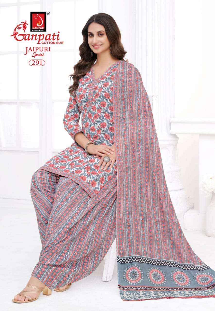 Ganpati Jaipuri Patiyala Special Vol 13 Pure Cotton Salwar Kameez Wholesale Price ( 15 Pcs Catalog )