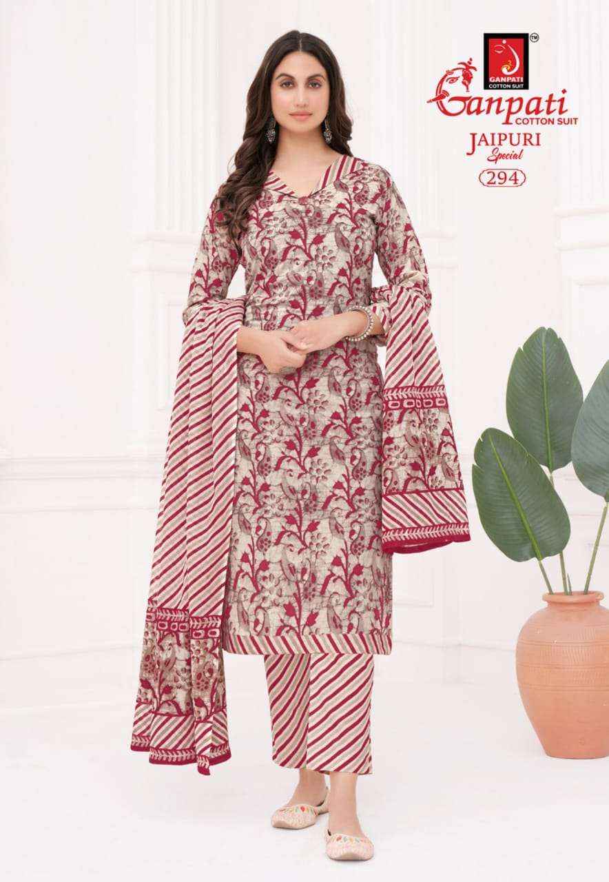 Ganpati Jaipuri Special Vol 13 Unstitch Cotton Suit Salwar Kameez Wholesale Price ( 15 Pcs Catalog )