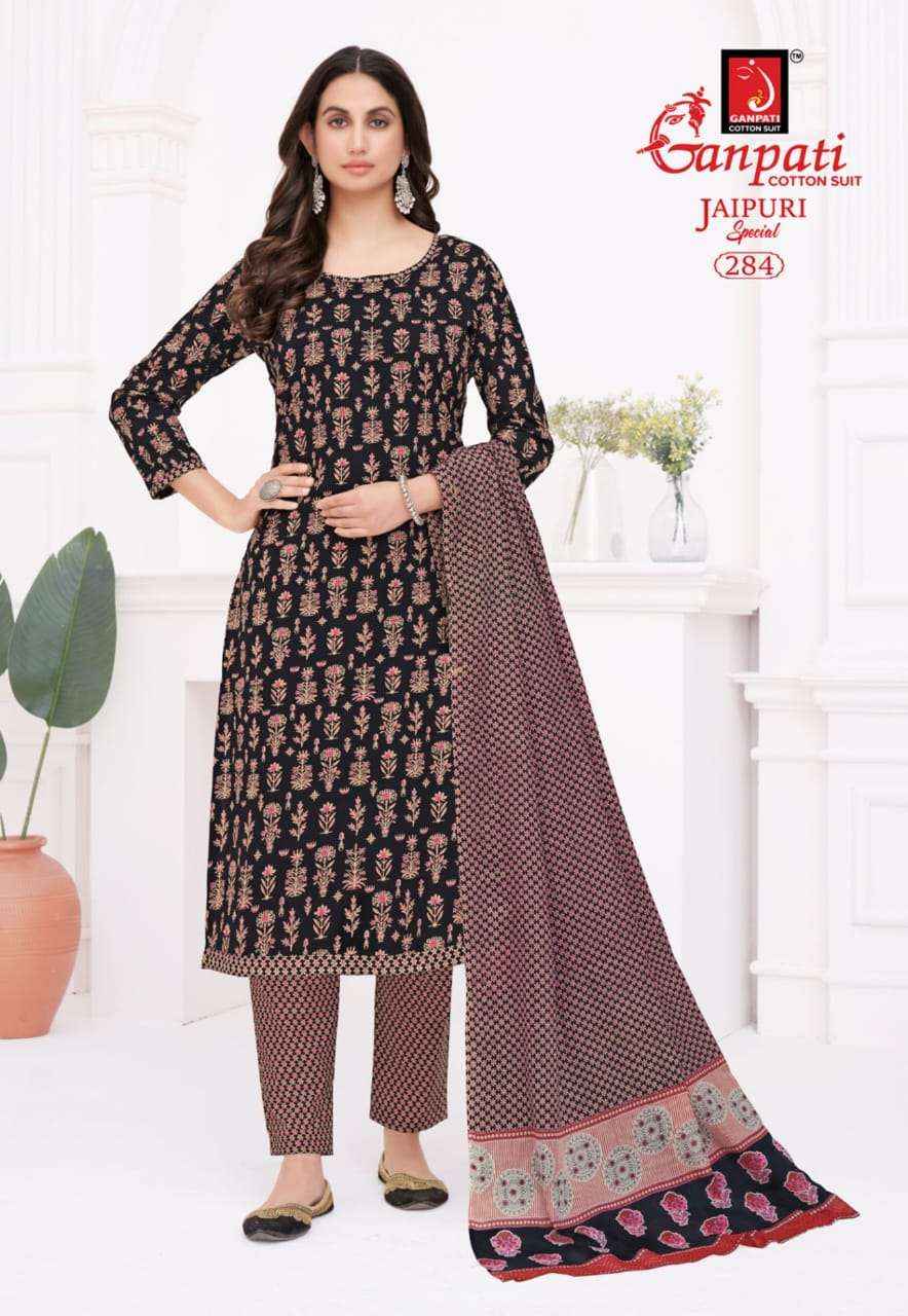 Ganpati Jaipuri Special Vol 13 Unstitch Cotton Suit Salwar Kameez Wholesale Price ( 15 Pcs Catalog )