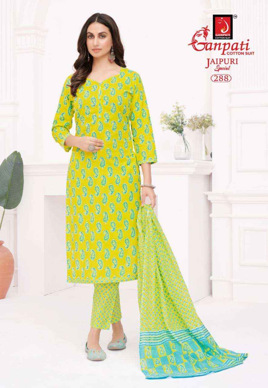 Ganpati Jaipuri Special Vol 13 Unstitch Cotton Suit Salwar Kameez Wholesale Price ( 15 Pcs Catalog )