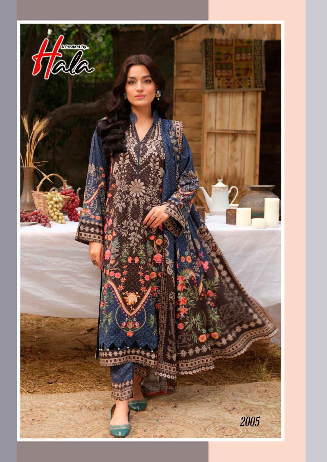 Hala Cotton Azure Vol 2 Wholesale Lawn Cotton Salwar Kameez ( 6 pcs Catalogue )