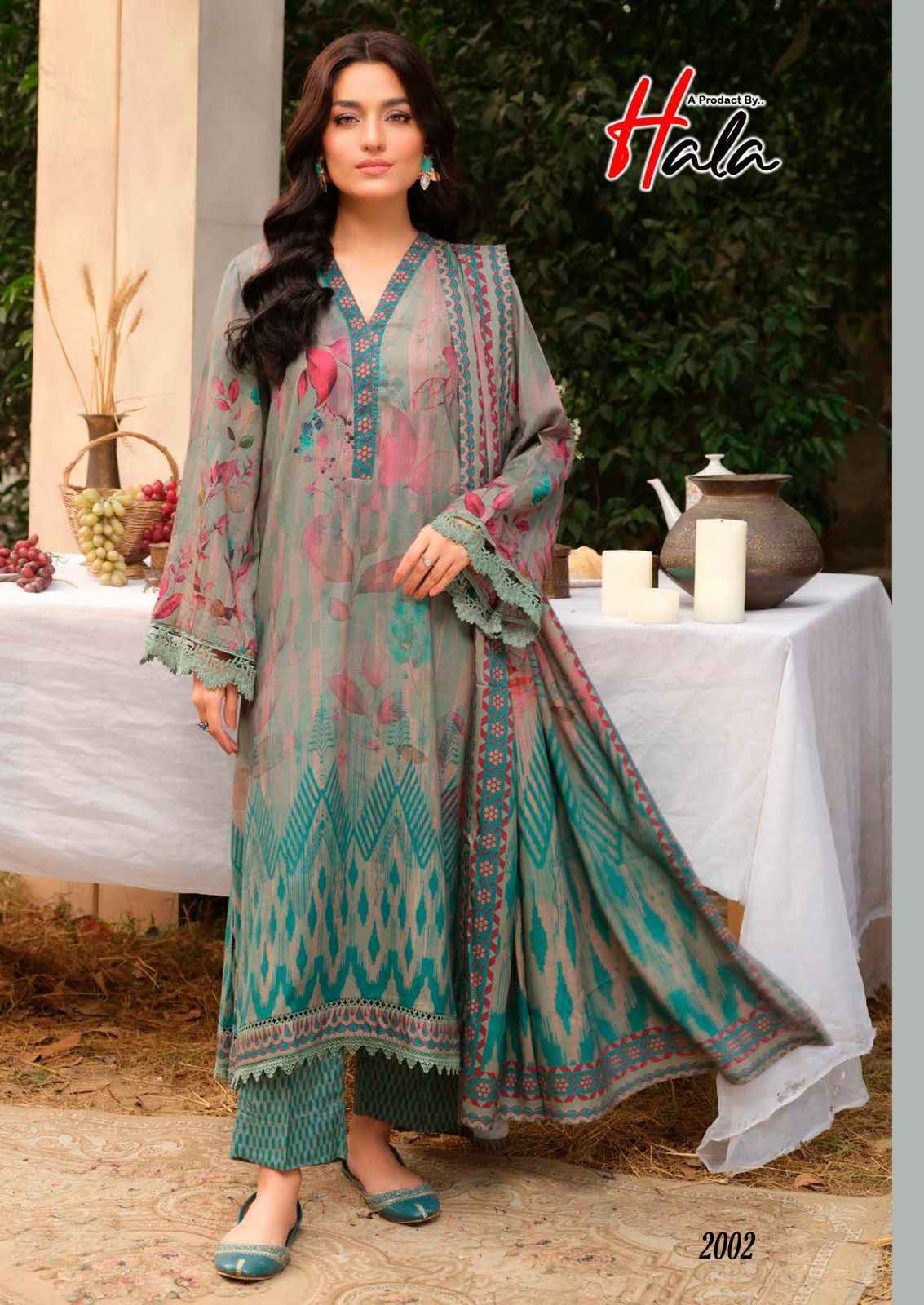 Hala Cotton Azure Vol 2 Wholesale Lawn Cotton Salwar Kameez ( 6 pcs Catalogue )
