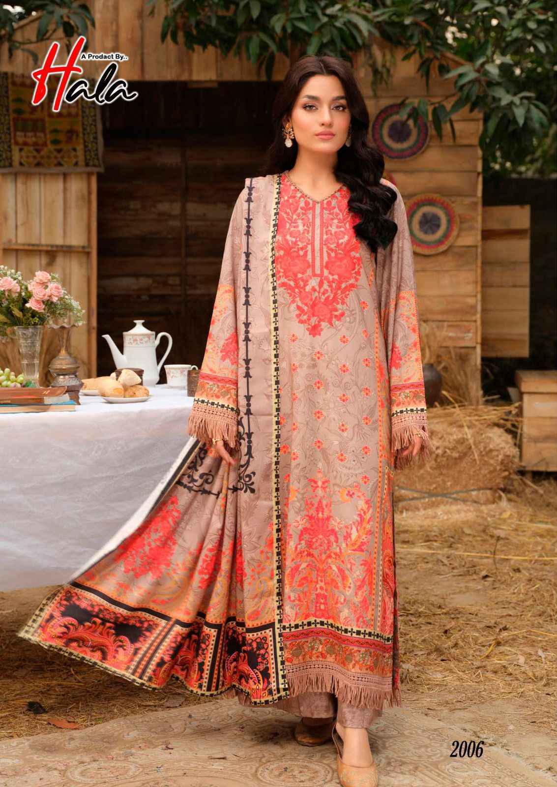Hala Cotton Azure Vol 2 Wholesale Lawn Cotton Salwar Kameez ( 6 pcs Catalogue )
