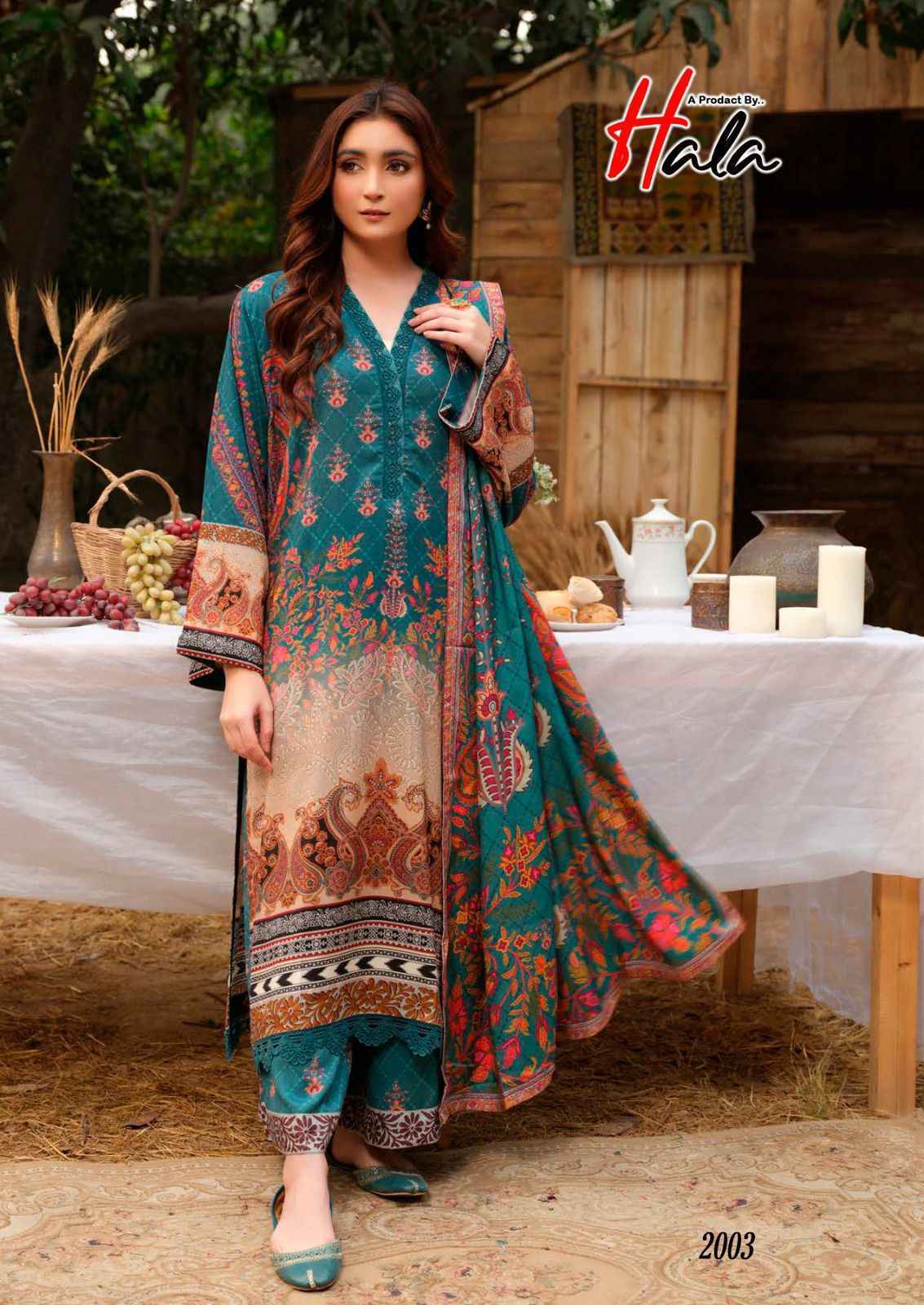 Hala Cotton Azure Vol 2 Wholesale Lawn Cotton Salwar Kameez ( 6 pcs Catalogue )