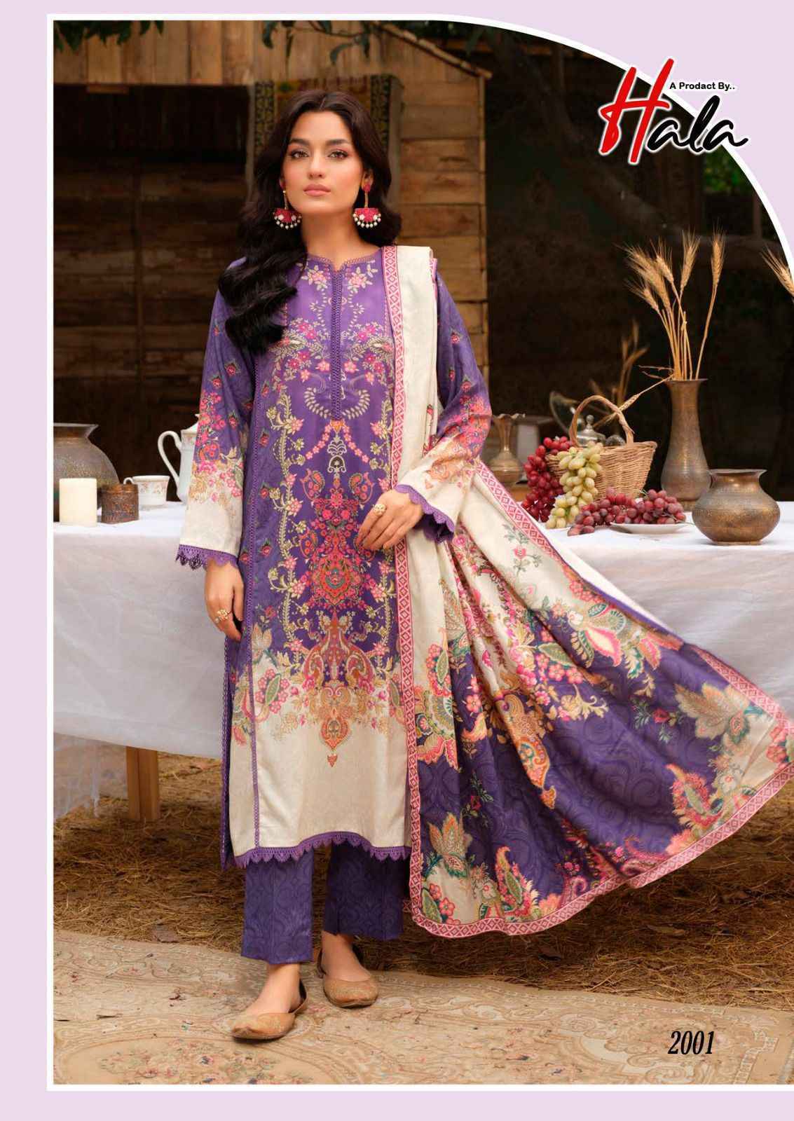 Hala Cotton Azure Vol 2 Wholesale Lawn Cotton Salwar Kameez ( 6 pcs Catalogue )