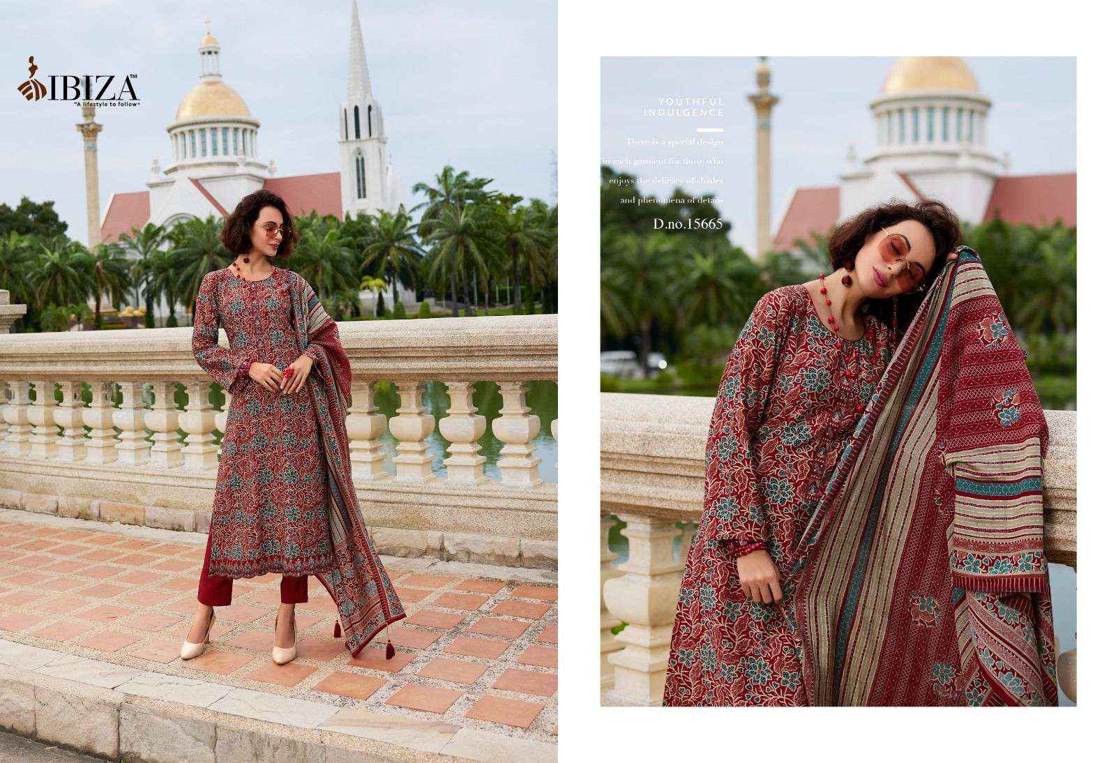 IBIZA AJRAKH STORY VISCOSE PRINT WITH EMBROIDERY WORK SUIT  SALWAR KAMEEZ WHOLESALE PRICE ( 8 PCS CATALOG )