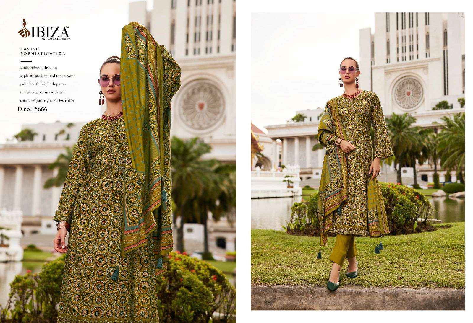 IBIZA AJRAKH STORY VISCOSE PRINT WITH EMBROIDERY WORK SUIT  SALWAR KAMEEZ WHOLESALE PRICE ( 8 PCS CATALOG )