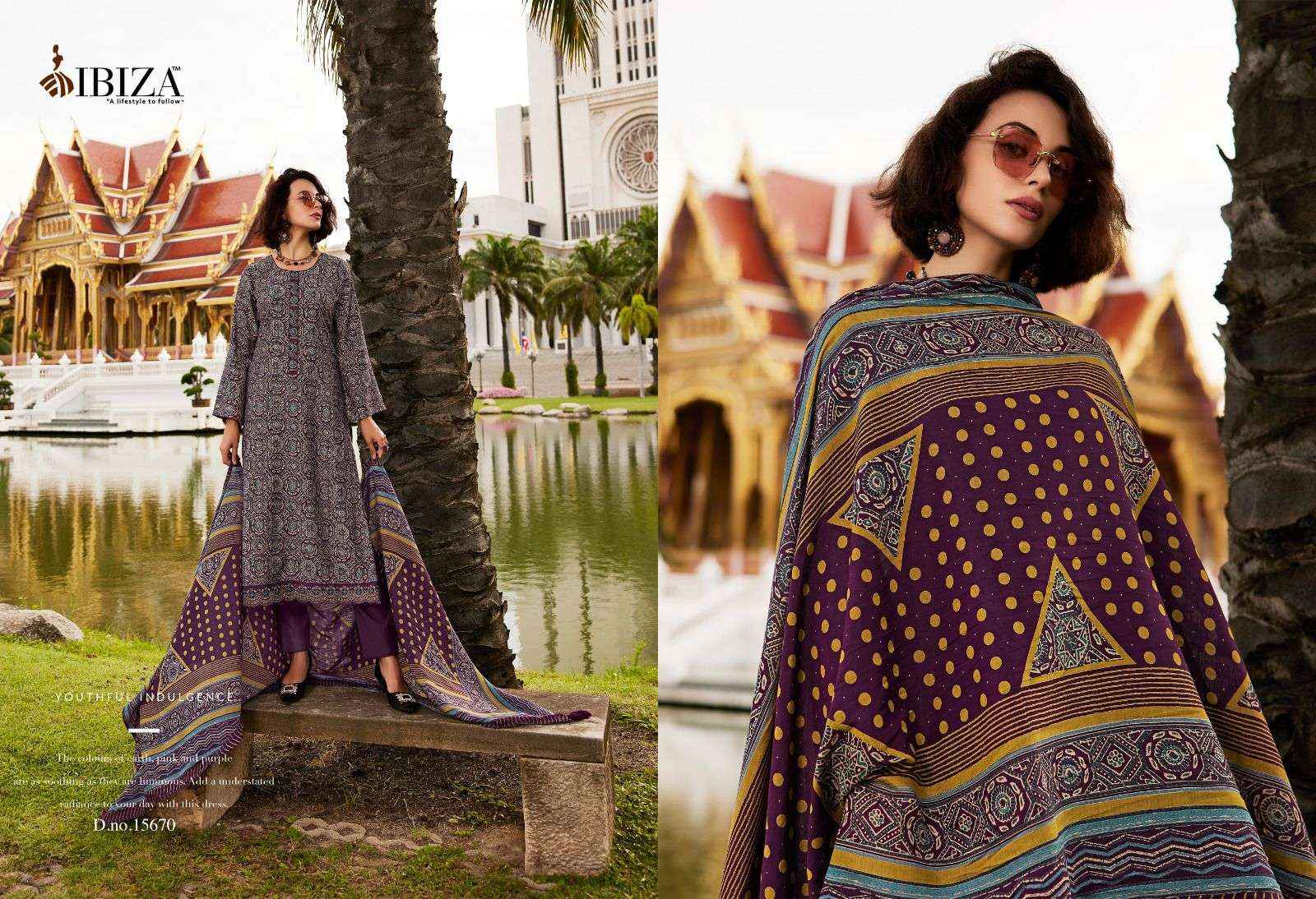 IBIZA AJRAKH STORY VISCOSE PRINT WITH EMBROIDERY WORK SUIT  SALWAR KAMEEZ WHOLESALE PRICE ( 8 PCS CATALOG )