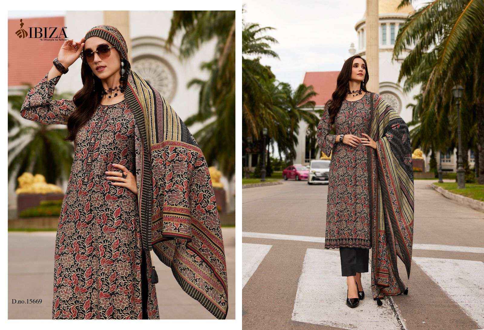 IBIZA AJRAKH STORY VISCOSE PRINT WITH EMBROIDERY WORK SUIT  SALWAR KAMEEZ WHOLESALE PRICE ( 8 PCS CATALOG )