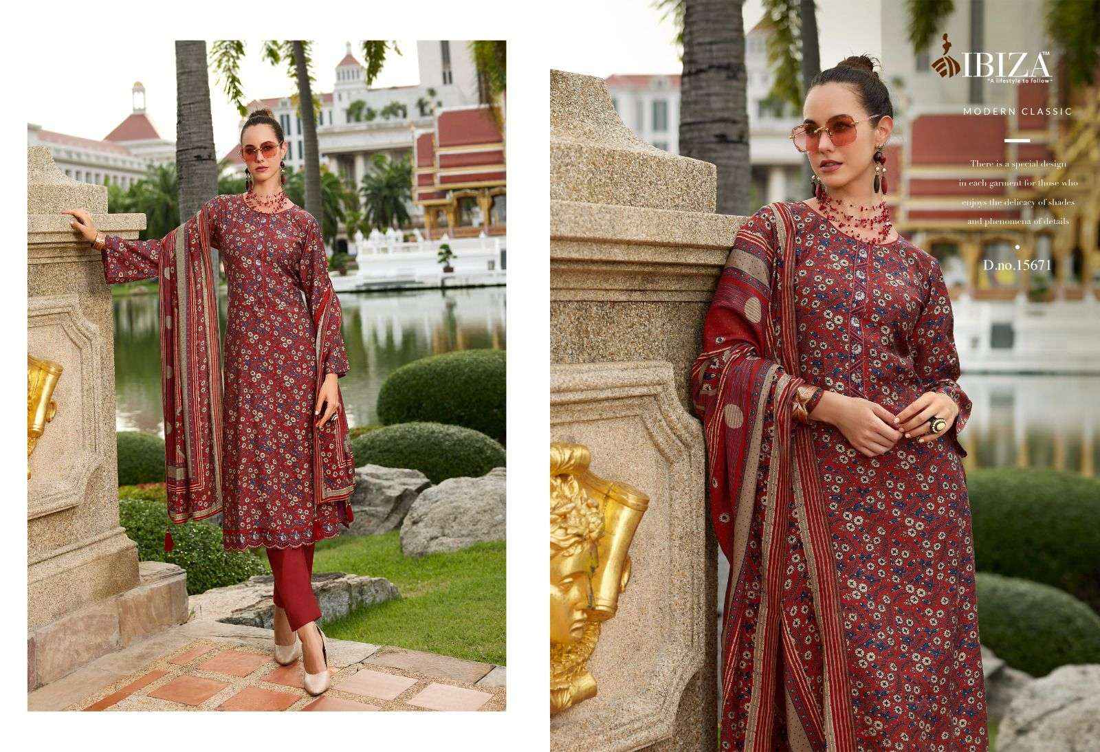 IBIZA AJRAKH STORY VISCOSE PRINT WITH EMBROIDERY WORK SUIT  SALWAR KAMEEZ WHOLESALE PRICE ( 8 PCS CATALOG )