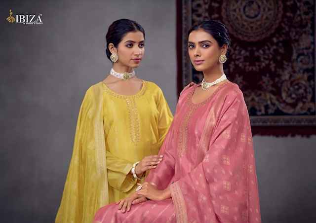 Ibiza Kalika Silk Jacquard Salwar Kameez Wholesale Price ( 4 Pcs Catalog )