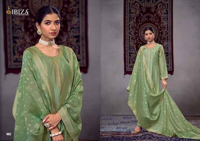 Ibiza Kalika Silk Jacquard Salwar Kameez Wholesale Price ( 4 Pcs Catalog )