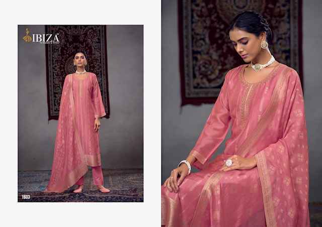 Ibiza Kalika Silk Jacquard Salwar Kameez Wholesale Price ( 4 Pcs Catalog )