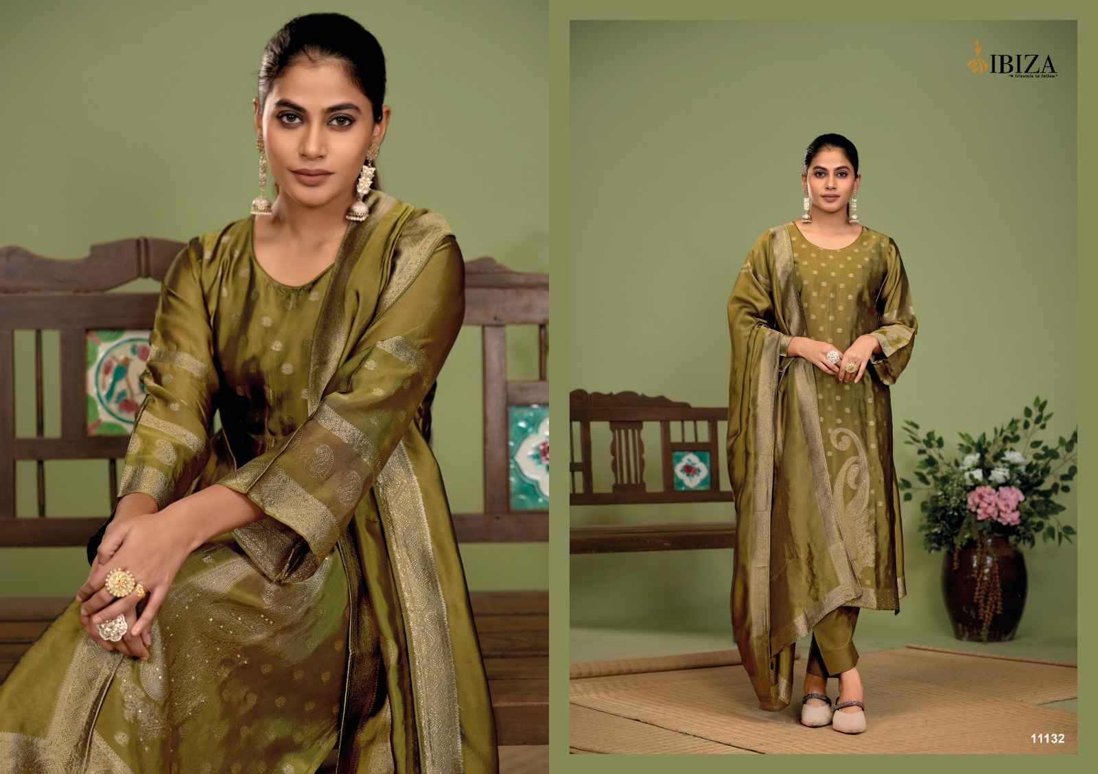 Ibiza Nora Banglory Silk Dress Material Wholesale Price ( 4 Pcs Catalog )