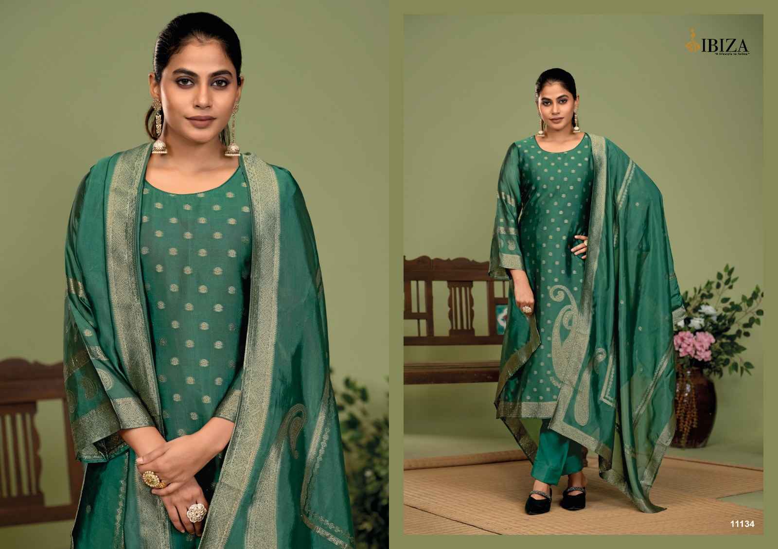 Ibiza Nora Banglory Silk Dress Material Wholesale Price ( 4 Pcs Catalog )