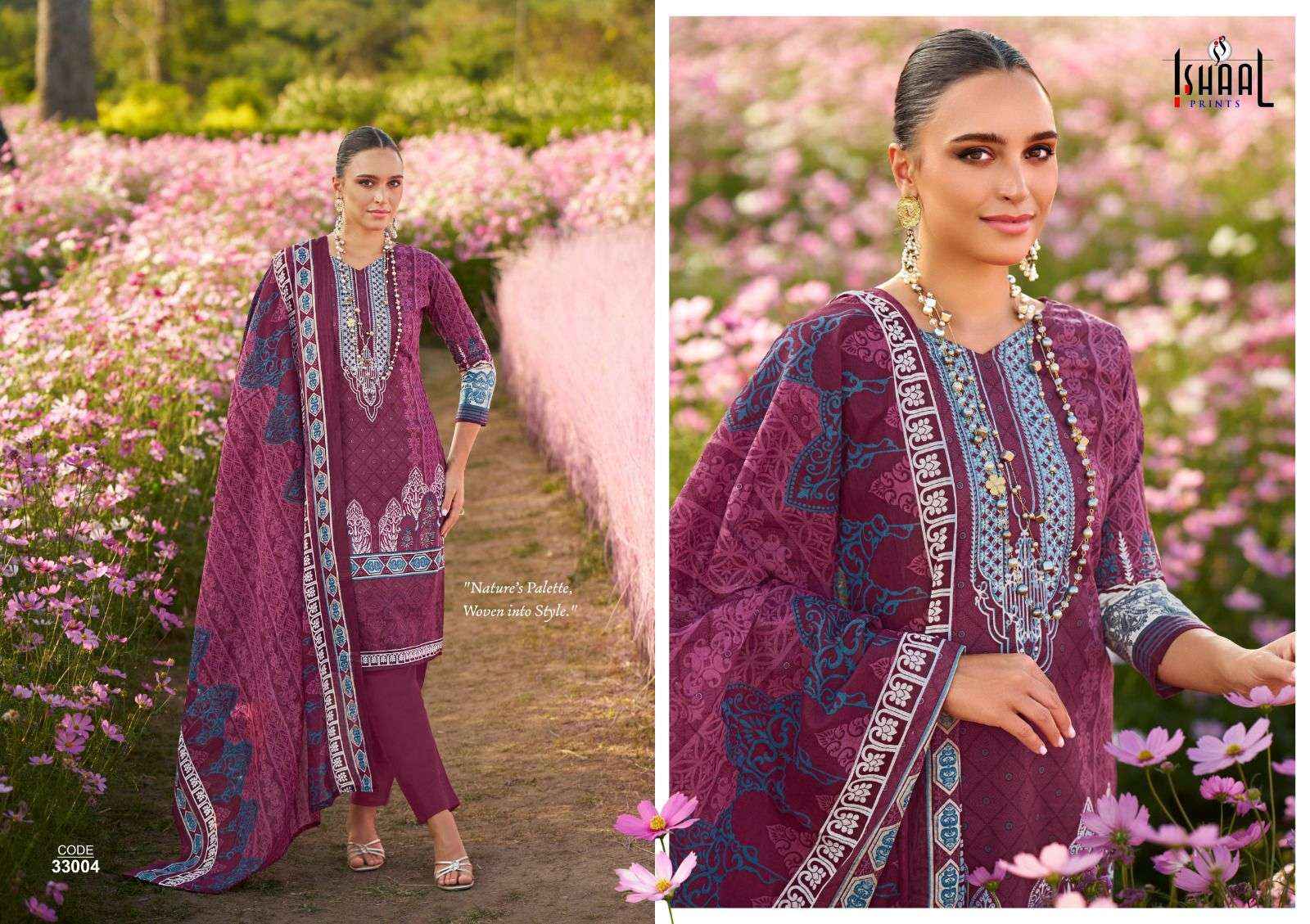 ISHAAL GULMOHAR VOL 33 WHOLESALE LAWN SALWAR KAMEEZ ( 10 PCS CATALOG )