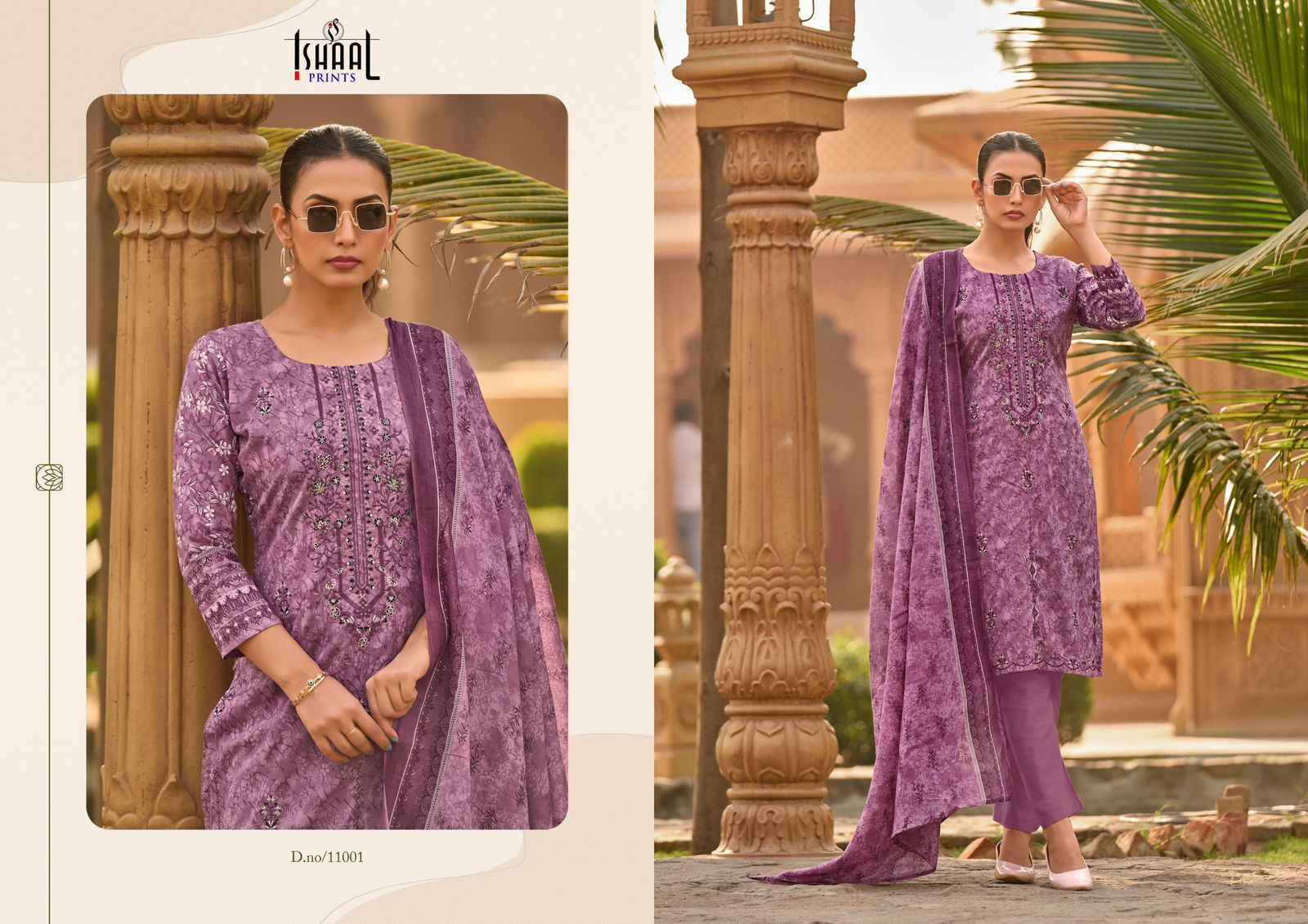 Ishaal Prints Embroidered Vol 11 Wholesale Lawn Cotton Salwar Suits ( 10 pcs Catalogue )