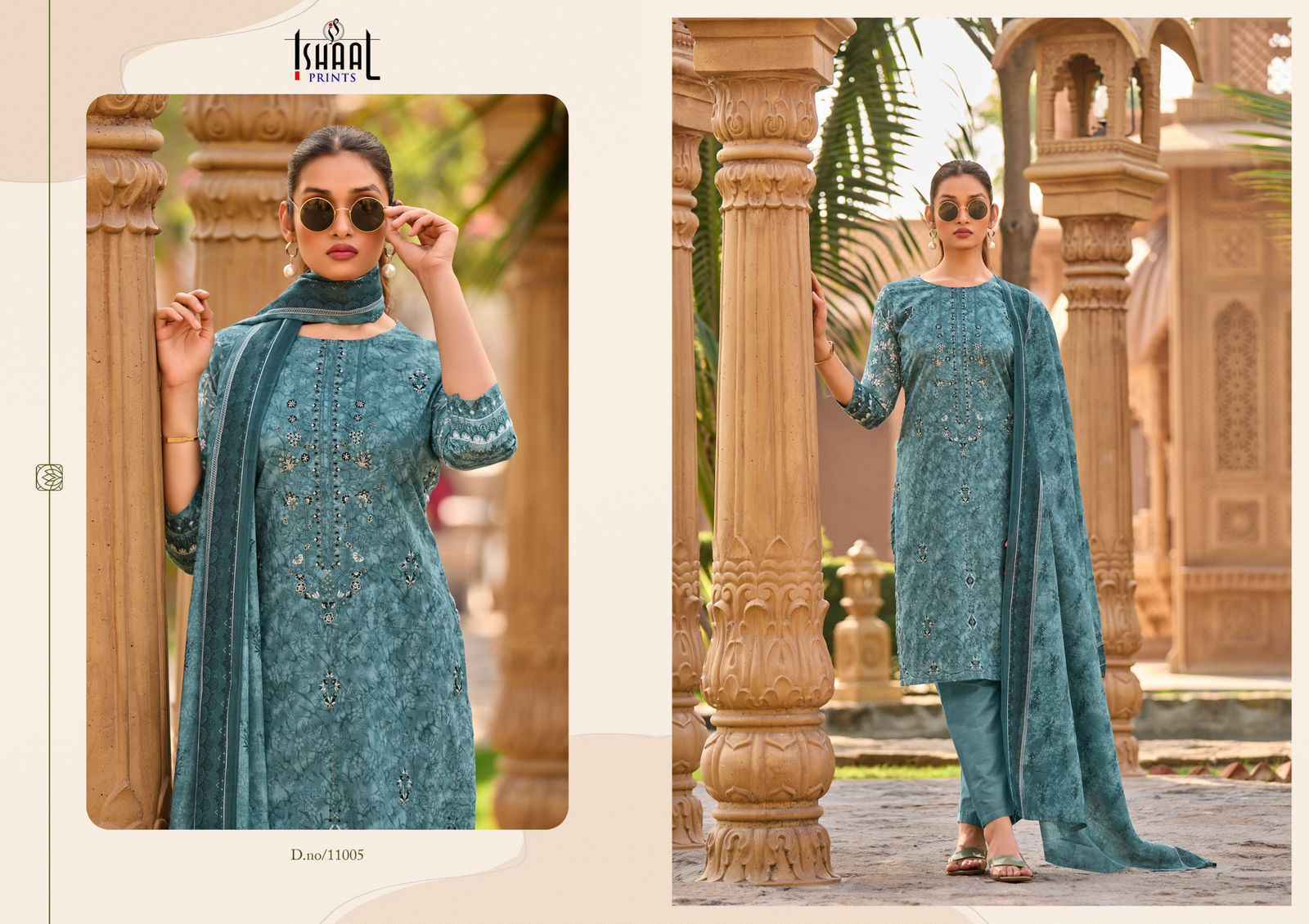 Ishaal Prints Embroidered Vol 11 Wholesale Lawn Cotton Salwar Suits ( 10 pcs Catalogue )