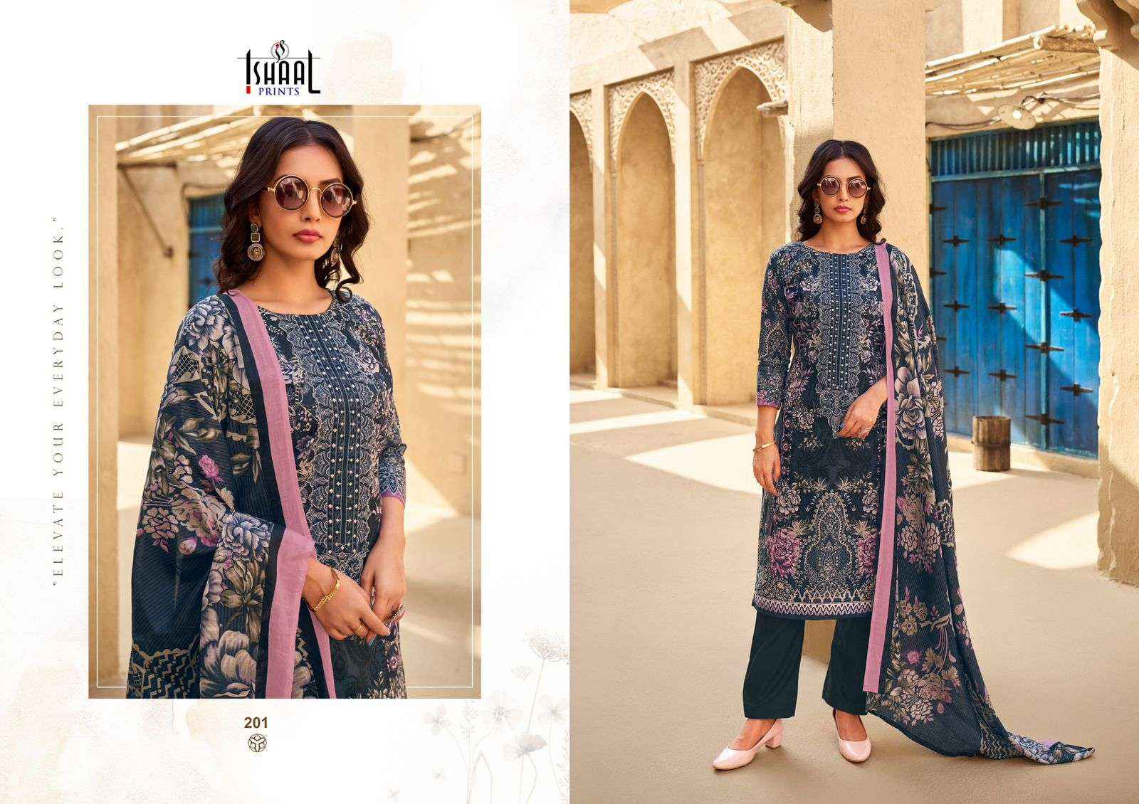 ISHAAL PRINTS MARIA VOL 2 LAWN COTTON FANCY SUIT WHOLESALE PRICE ( 8 PCS CATALOG )