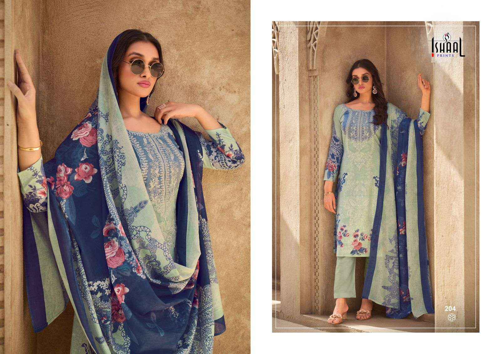 ISHAAL PRINTS MARIA VOL 2 LAWN COTTON FANCY SUIT WHOLESALE PRICE ( 8 PCS CATALOG )