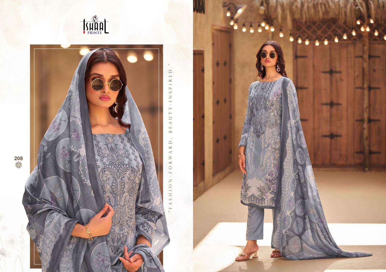 ISHAAL PRINTS MARIA VOL 2 LAWN COTTON FANCY SUIT WHOLESALE PRICE ( 8 PCS CATALOG )