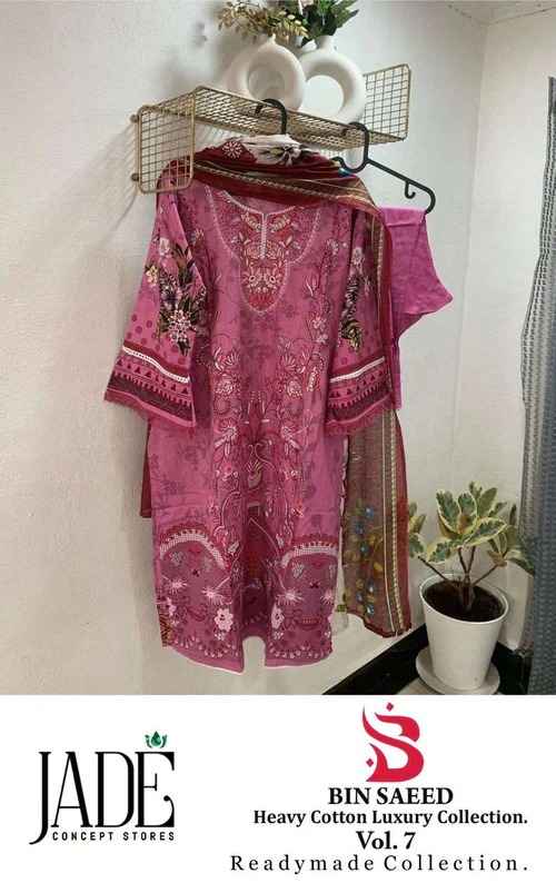 JADE BIN SAEED VOL 7 LAWN COTTON READY MADE SUITS ( 6 PCS CATALOGUE )