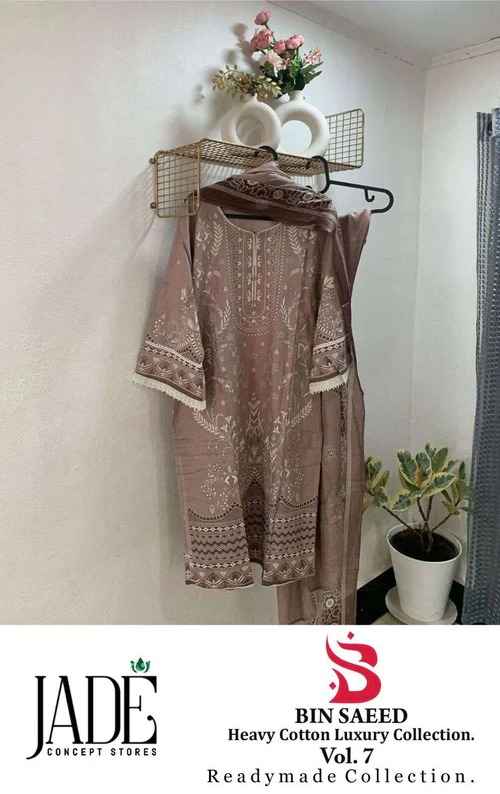 JADE BIN SAEED VOL 7 LAWN COTTON READY MADE SUITS ( 6 PCS CATALOGUE )