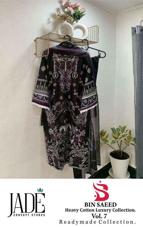 JADE BIN SAEED VOL 7 LAWN COTTON READY MADE SUITS ( 6 PCS CATALOGUE )