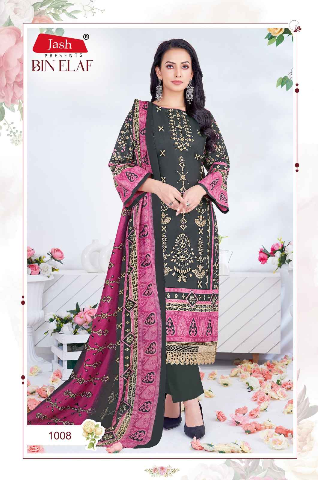 Jash Bin Elaf Vol 1 Wholesale Cotton Pakistani Salwar Kameez ( 10 Pcs Catalogue )