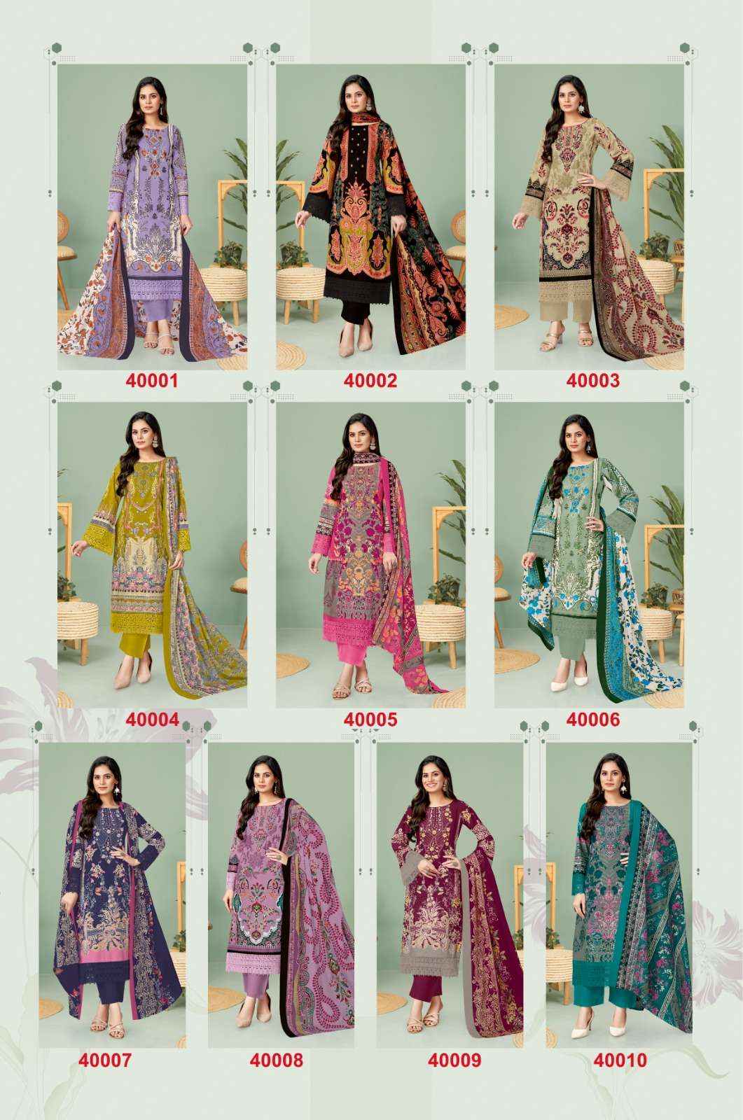 JASH ELLIZA VOL 40 COTTON DIGITAL PRINT SALWAR KAMEEZ WHOLESALE PRICE ( 10 PCS CATALOG )