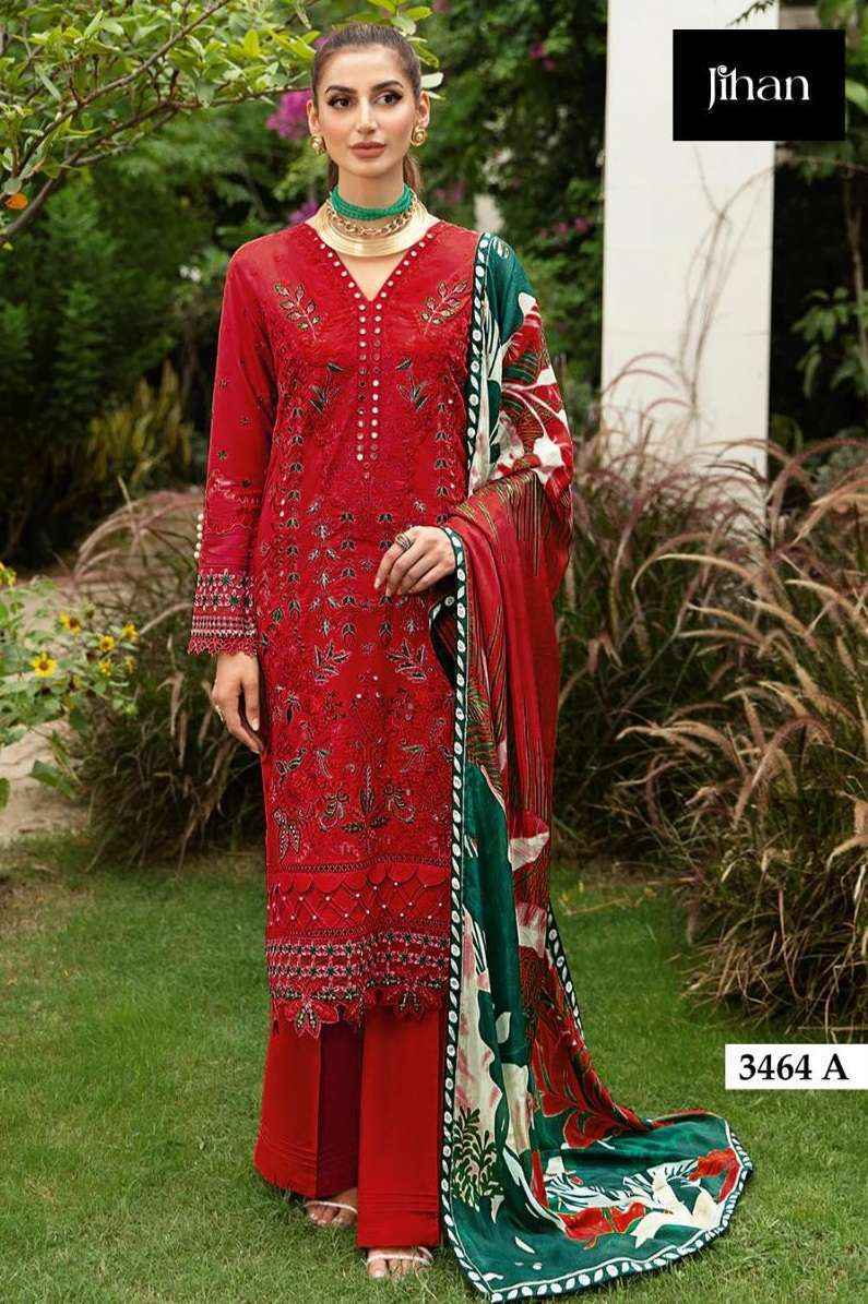 Jihan Riwayat Luxury Lawn Collection Rayon Salwar Kameez Wholesale Price ( 2 Pcs Catalog )