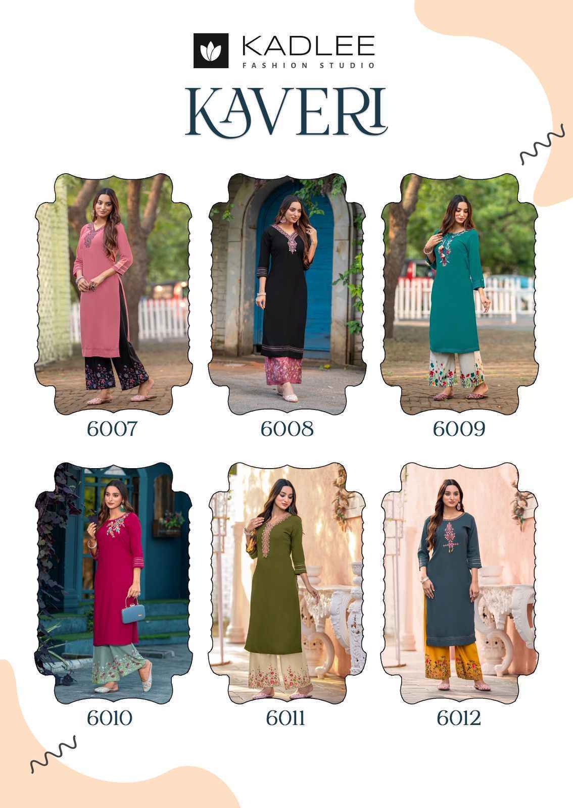 Kadlee Kaveri Vol 2 Wholesale Rayon Kurti With Pant ( 6 Pc Catalouge )