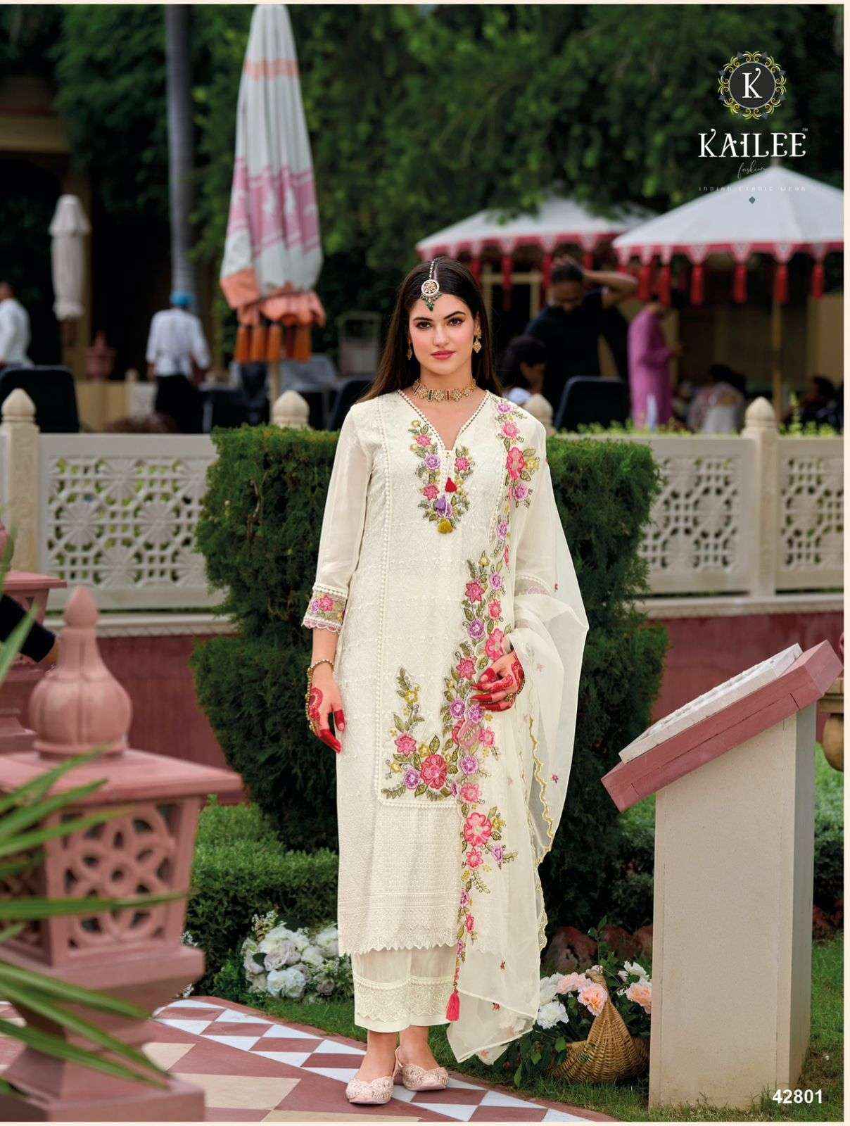 KAILEE FASHION ALFAZ WHOLESALE VISCOSE DESIGNER READYMADE SUITS ( 6 PCS CATALOG )