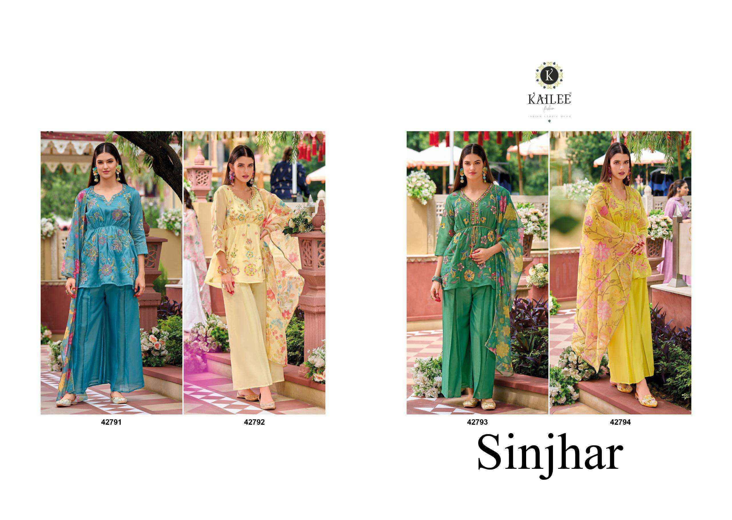 Kailee Fashion Sinjhar Suits - Wholesale Readymade Viscouse Suits ( 4 pcs Catalogue )