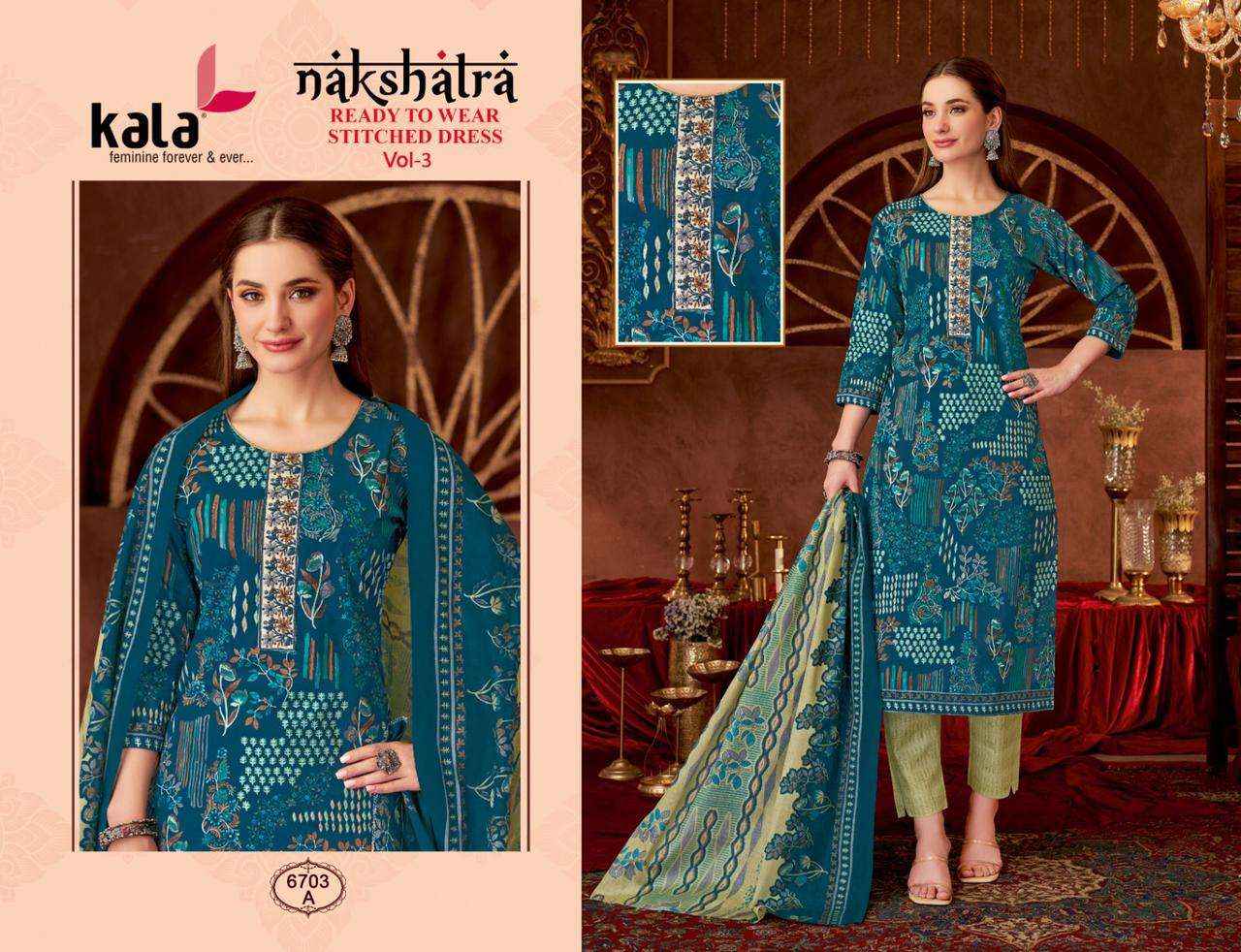 Kala Nakshatra Vol 3 Readymade Cotton Salwar Kameez Wholesale Price ( 12 Pcs Catalog )