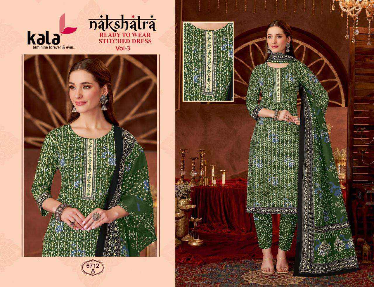 Kala Nakshatra Vol 3 Readymade Cotton Salwar Kameez Wholesale Price ( 12 Pcs Catalog )